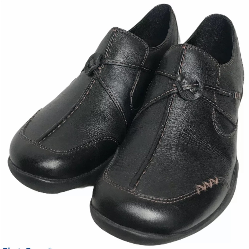 VERY NICE Clarks Wave Run Leather Slip On Shoes 10